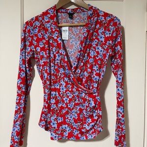 Brand new with tags Ann Taylor wrap style blouse
